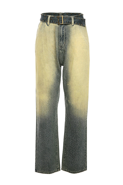 Western Oil Washed Straight Jeans