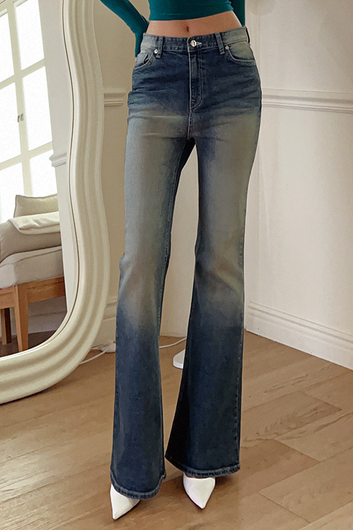 Brush Washed Bootcut Jeans