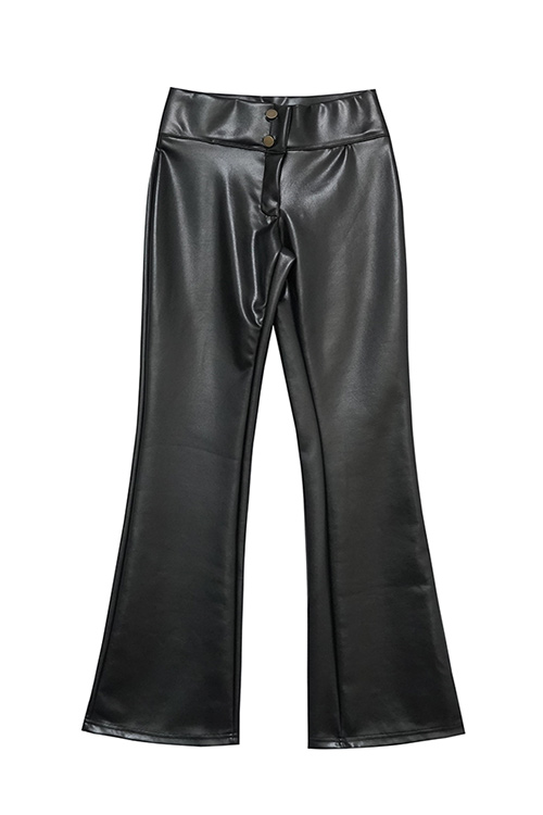 Eco-Leather Bootcut Pants