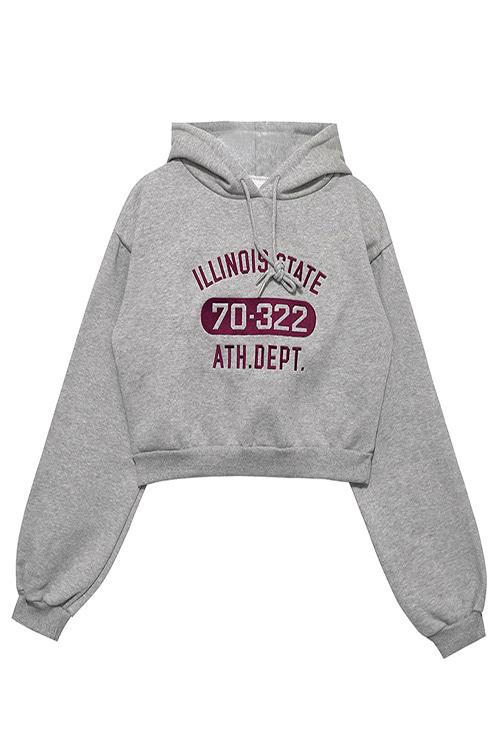 ILLINOIS Napping Cropped Hoodie
