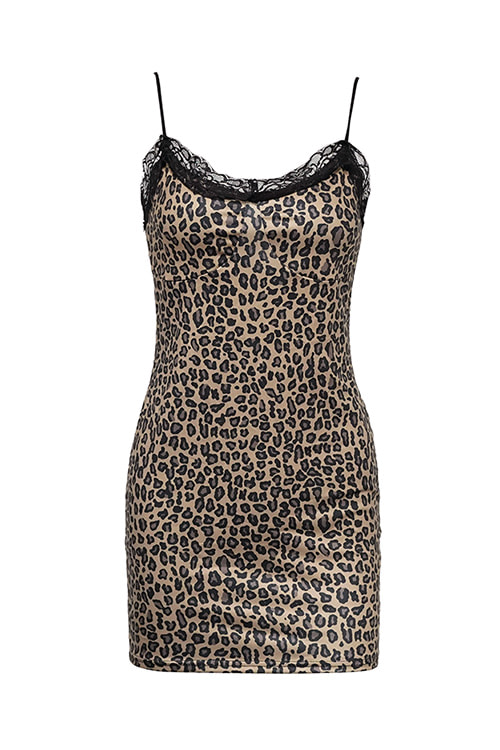 Leopard Slip Mini Dress