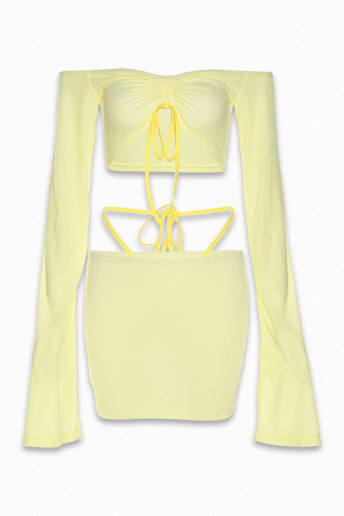 Sunglow Crop Top &amp; Mini Skirt