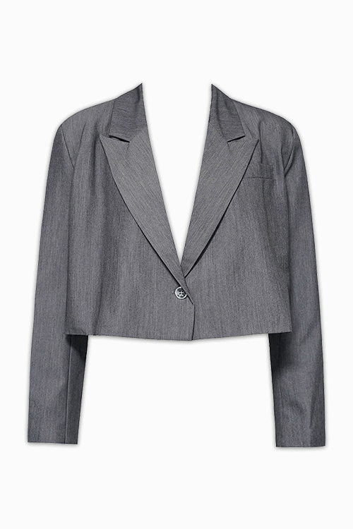 One-Button Cropped Jacket