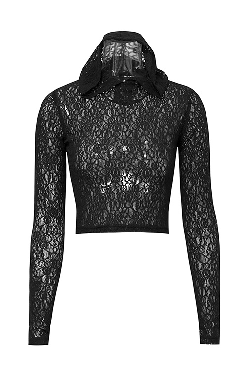 Lace Cropped Hoodie