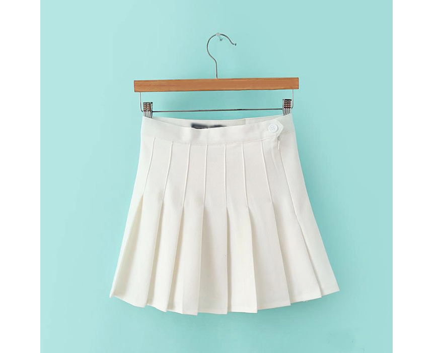 mini skirt color image-S1L20