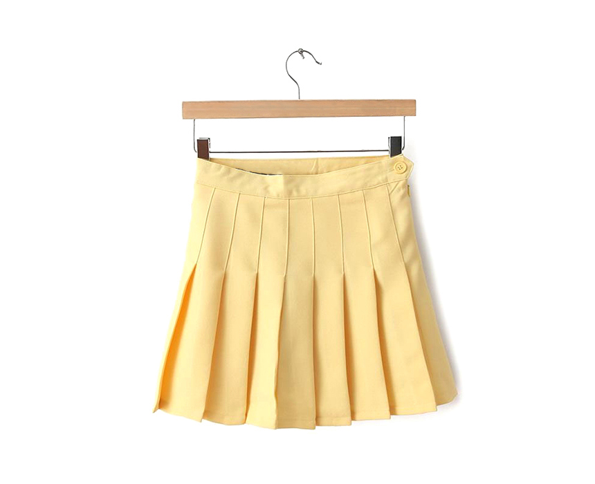 mini skirt color image-S1L22