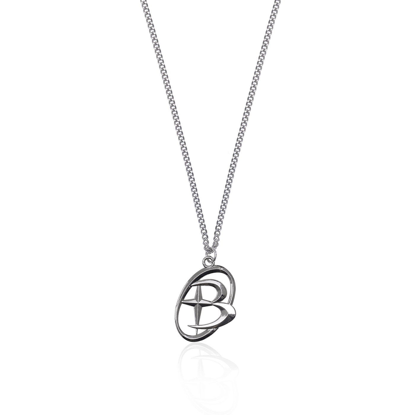 Euphoria B symbol drop necklace