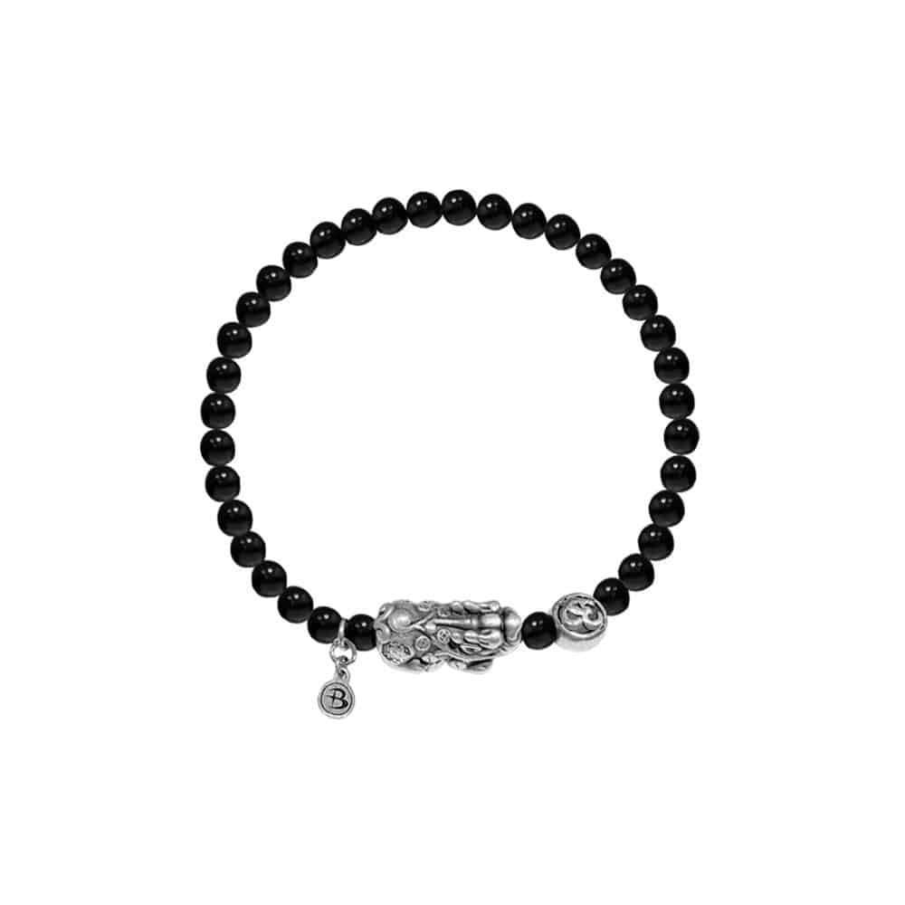 ●BLACKPURPLE● [silver925] Money Keeper Onyx Bracelet silver925] Mini Money Keeper Onyx Bracelet - 블랙퍼플