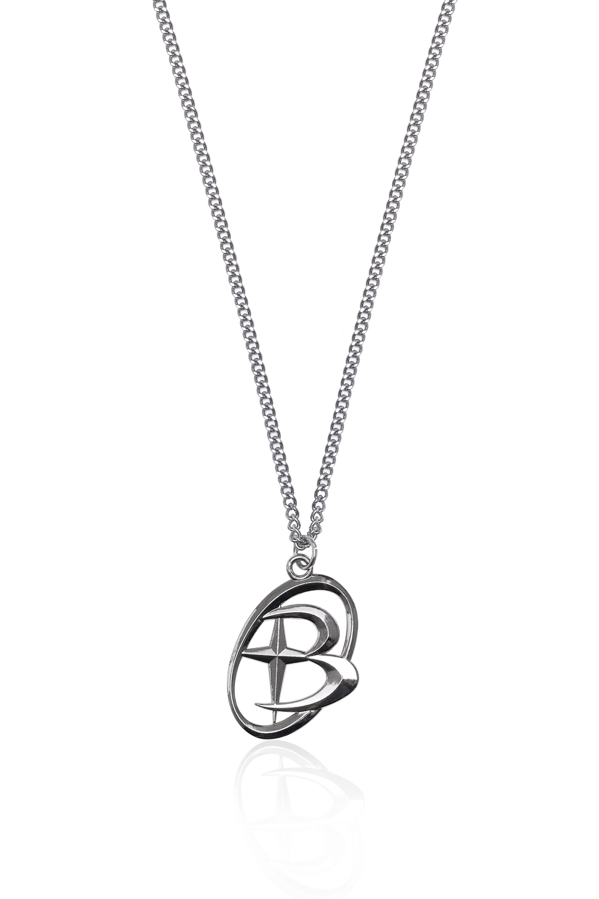 Euphoria B symbol drop necklace