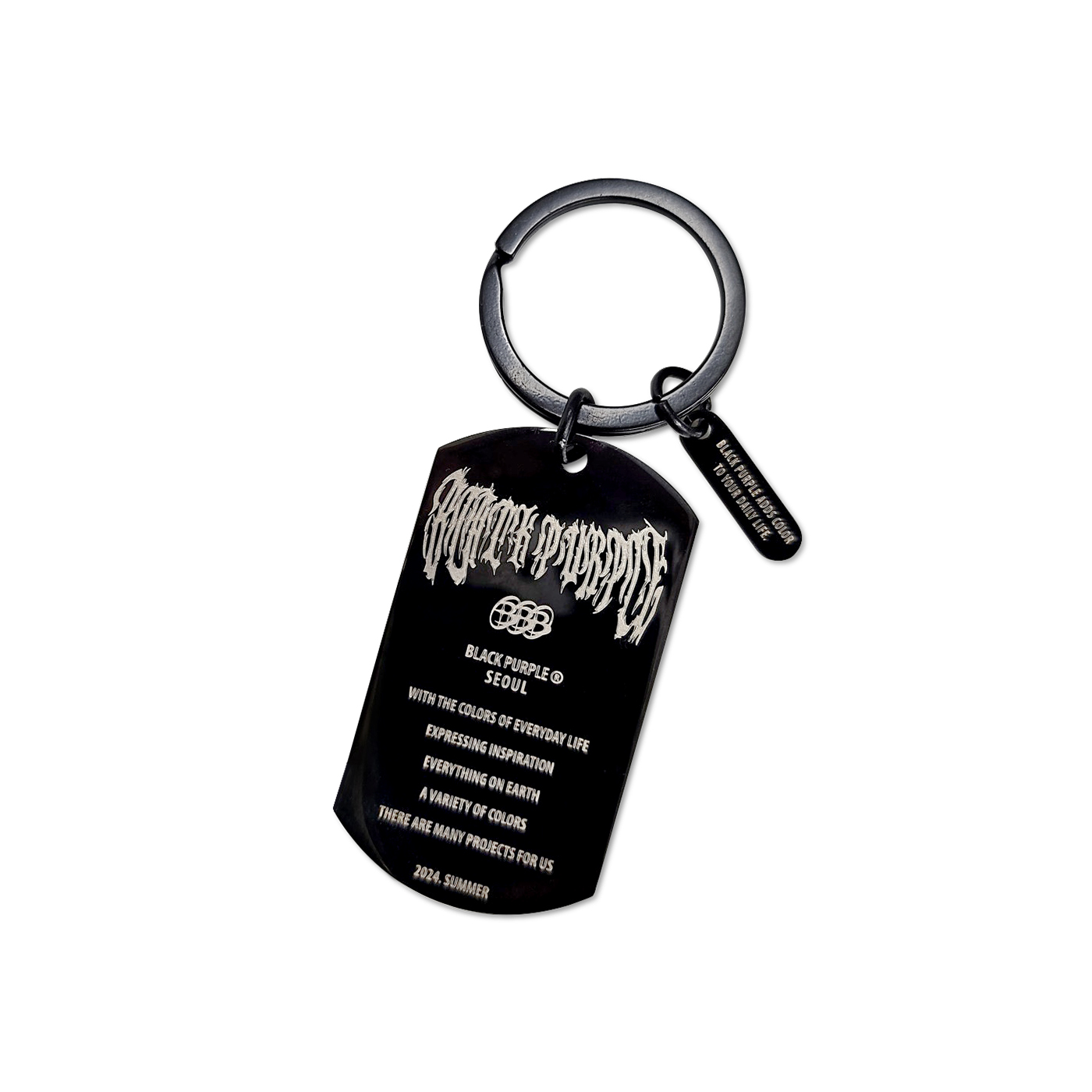 Adorable Heart Card Holder Keyring - BLACKPURPLE_USD