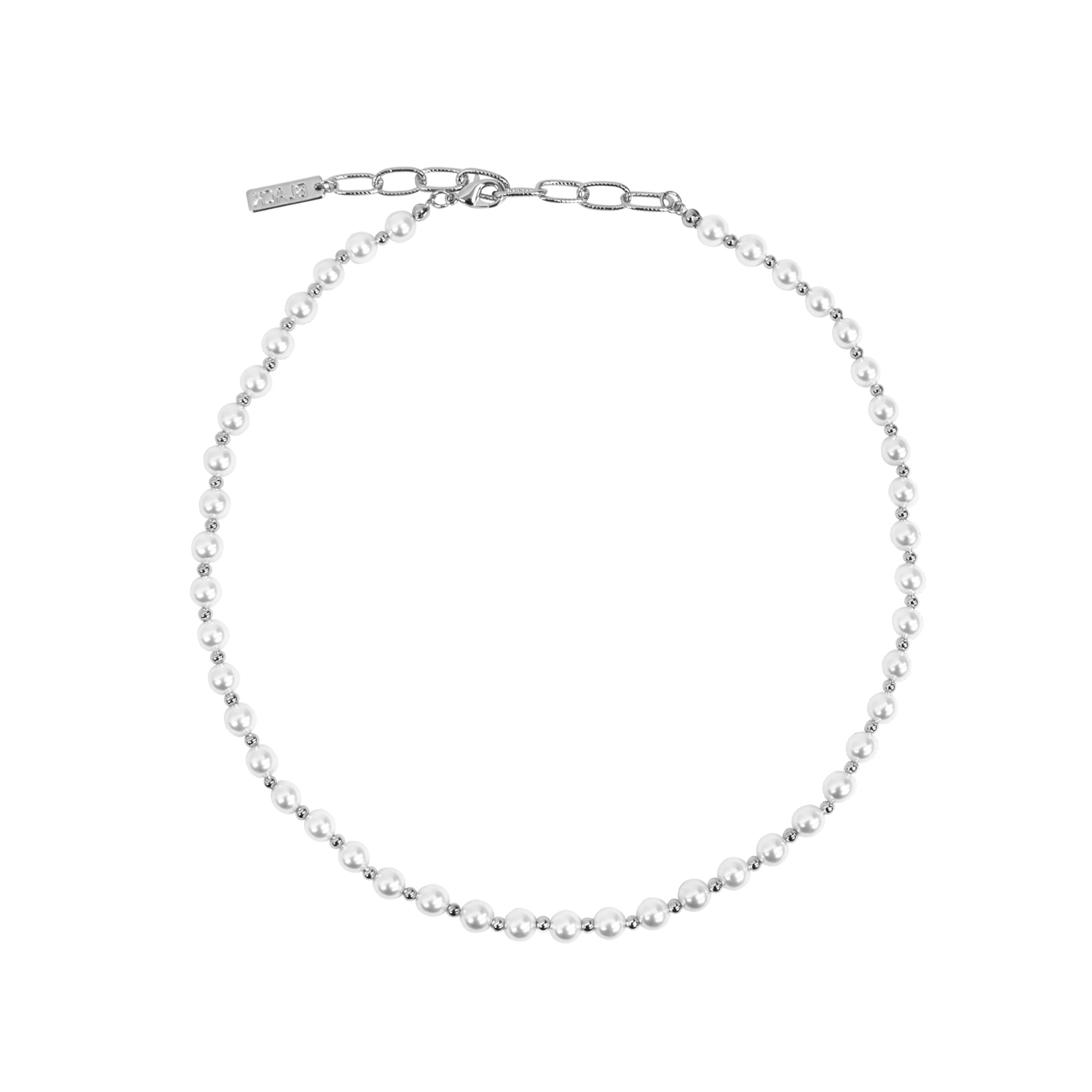 6mm Little Pearl Ball Chain Bracelet - BLACKPURPLE_USD