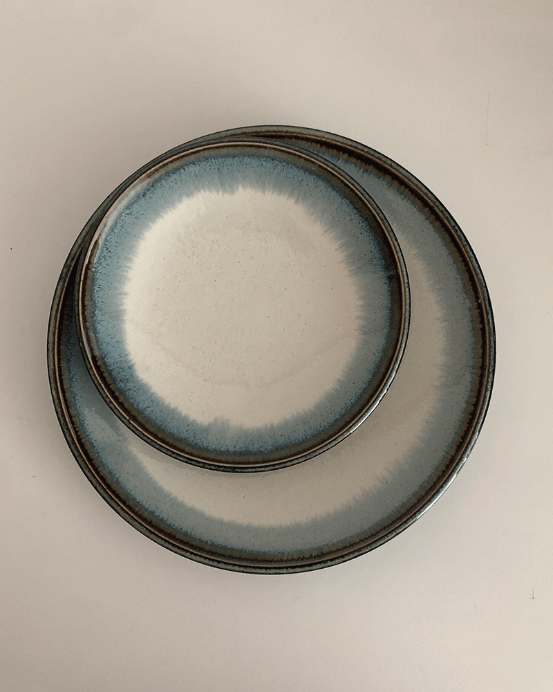 Aurora blue plate (앞접시/2size)