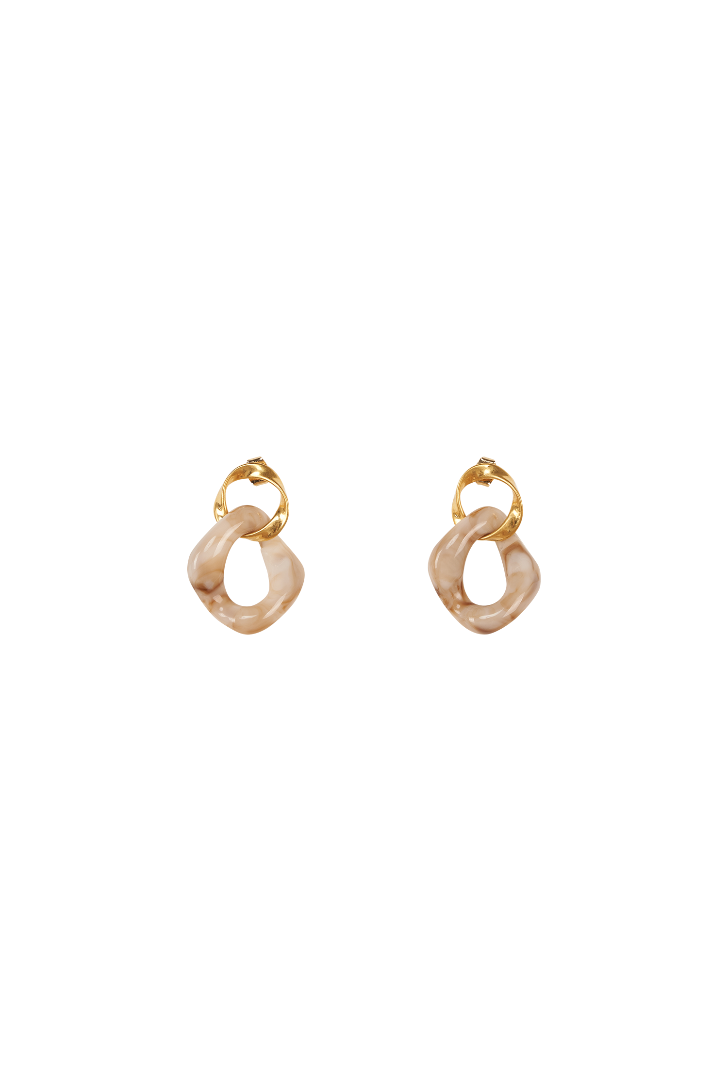 Marble Gold Earring