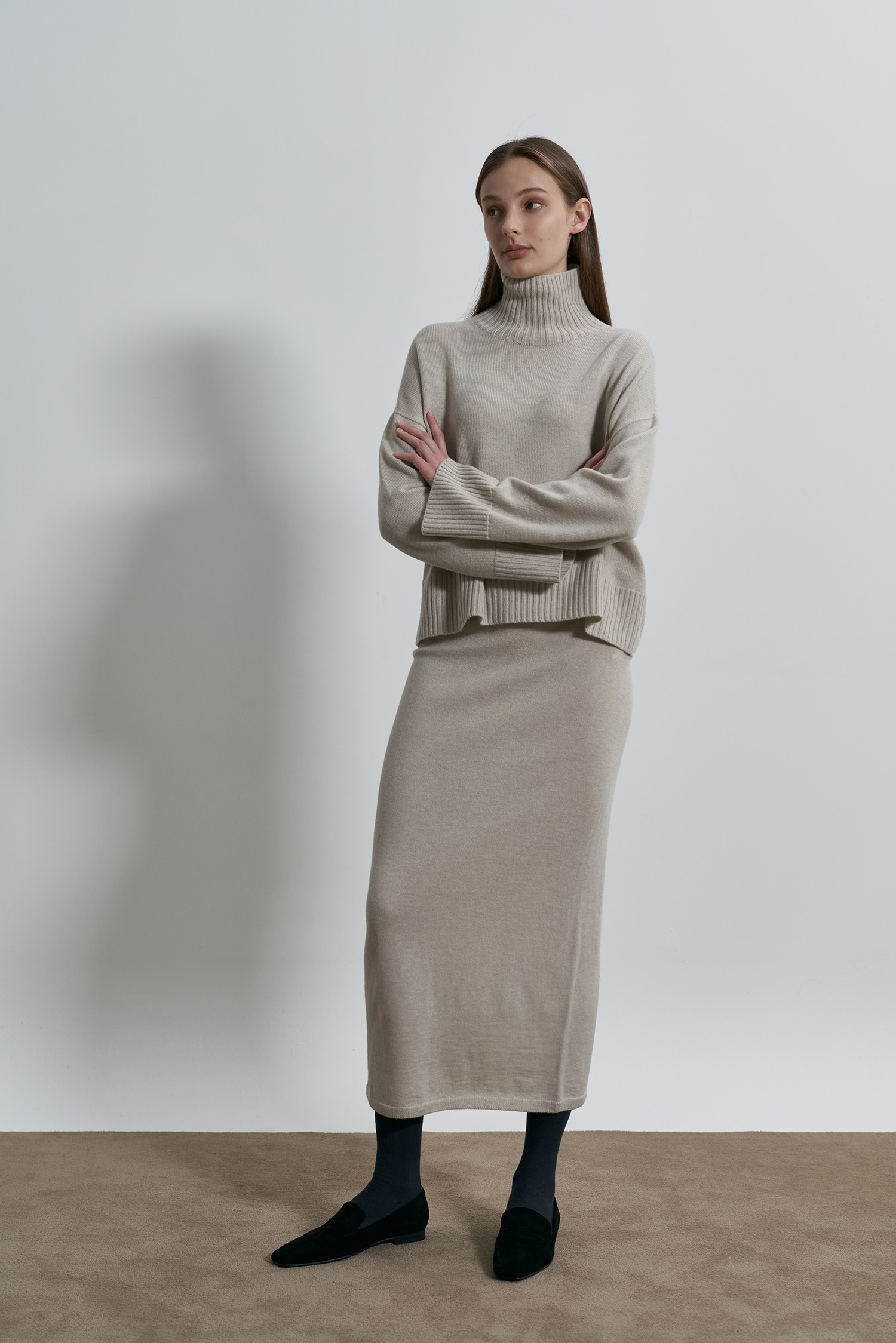 H Wool Wholegarment Skirt