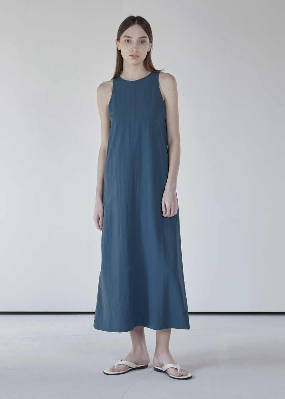 블루브릭,Halter dress (blue)