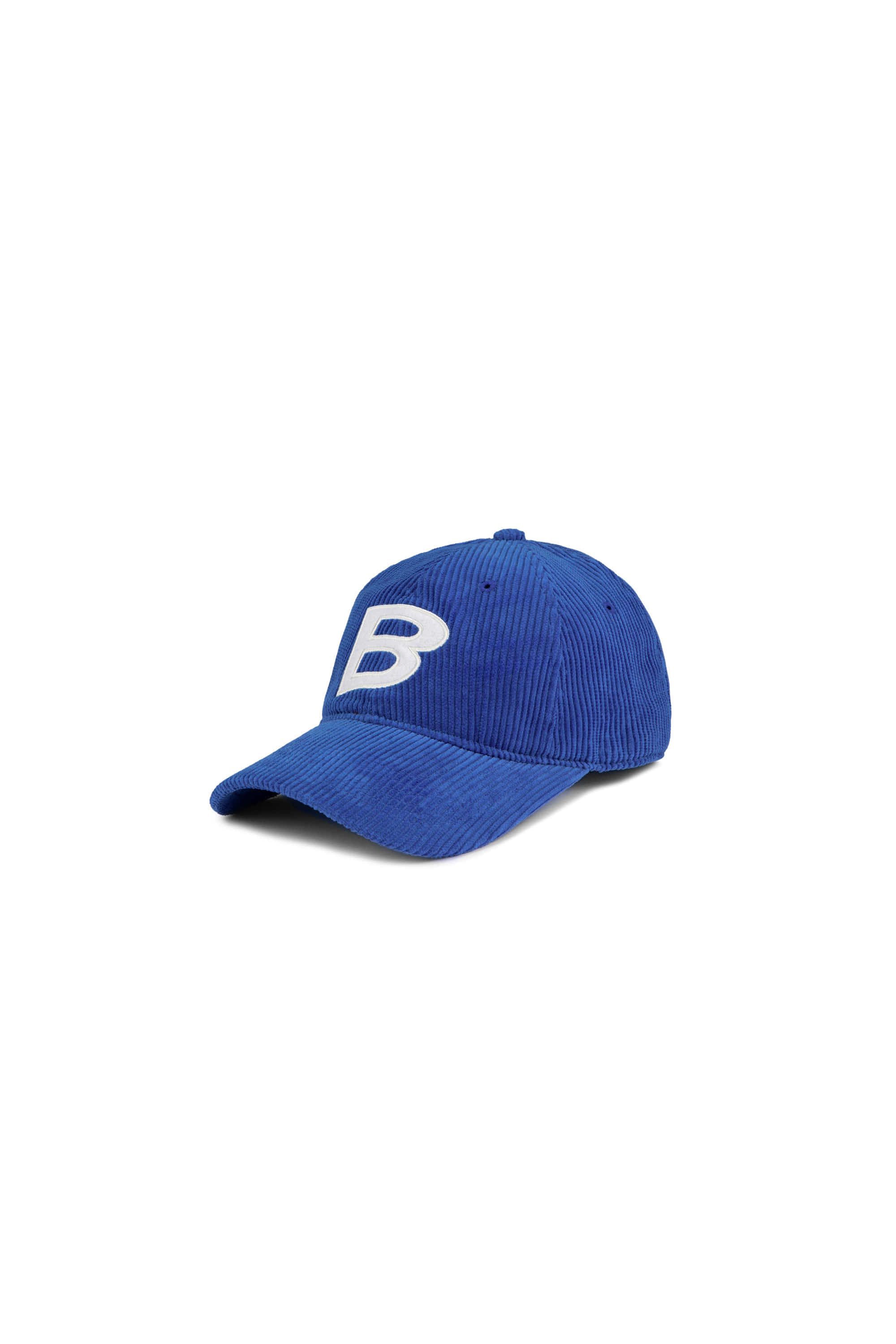 B PATCH CORDUROY CAP - COBALT BLUE