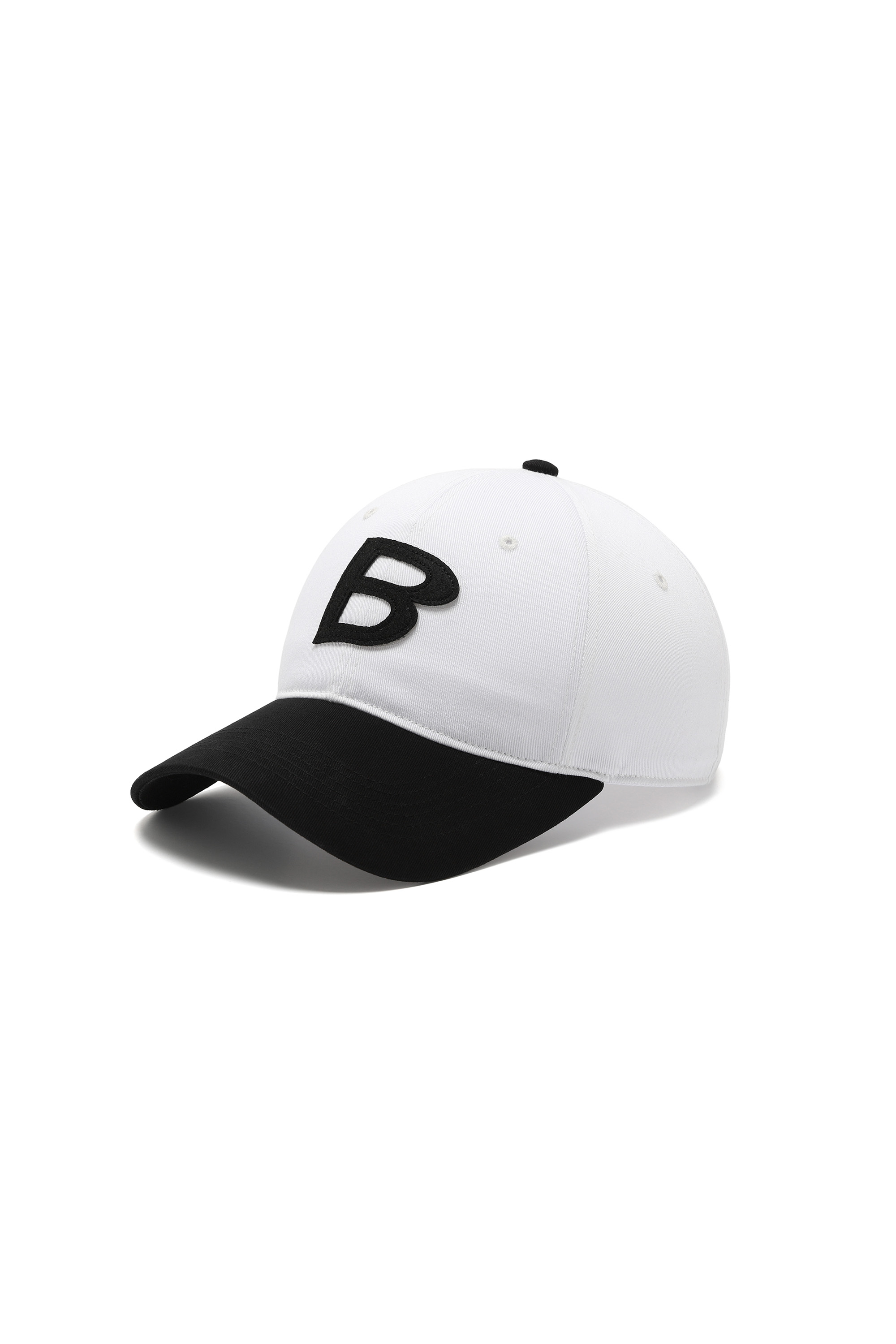 B PATCH COMBI CAP - WHITE BLACK