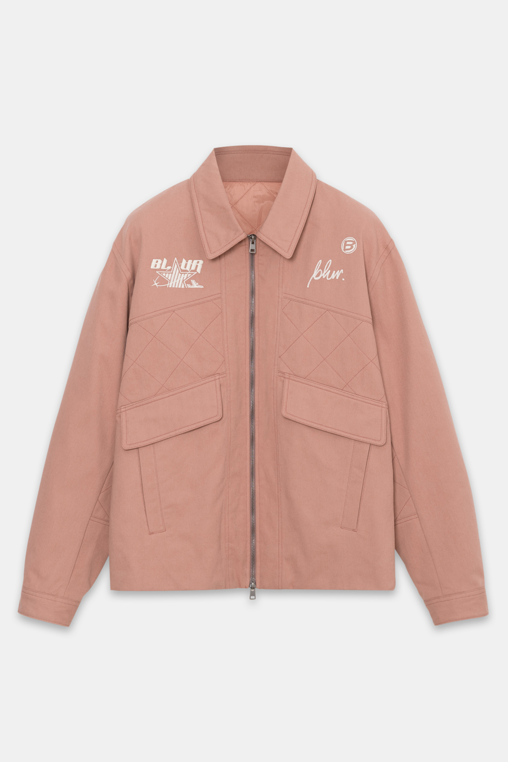 QUILTING TWILL JACKET - SOFT PINK