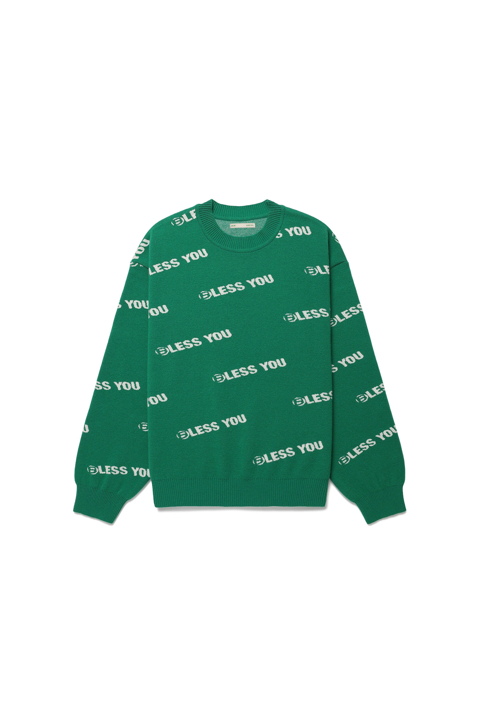 ALLOVER BLESS KNIT PULLOVER - GREEN