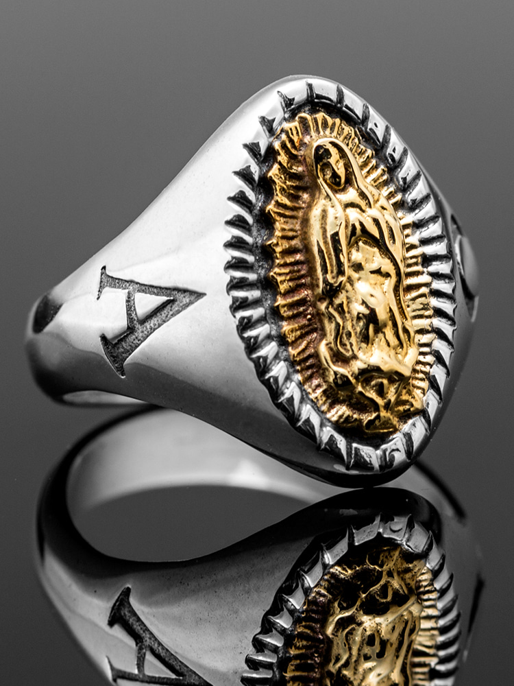 ALPHA OMEGA SMALL MARIA RING