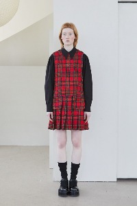 [23FW]_[PRE-ORDER 30%] OUT POCKET CHECK DRESS