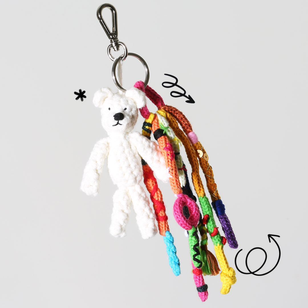 [완제품] Jenny Tail Polar Bear Key ring