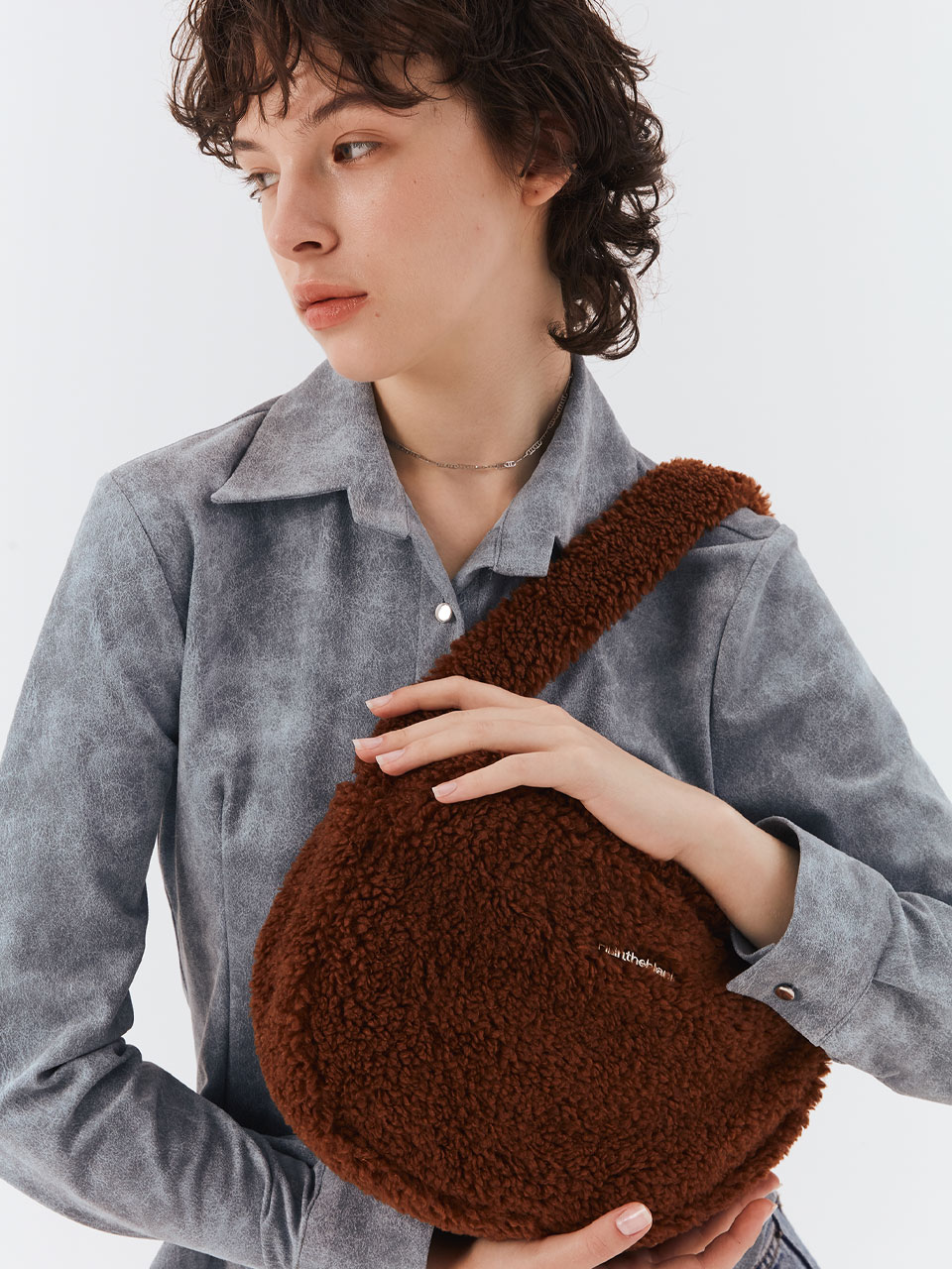 Furry Shoulder Bag (brown)
