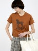 Dalmatian Crop T-shirt (brown)