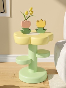 Flower Living Room Side Furniture Decoration Coffee Tea Table Bedside Table Interior Pastel Table Table