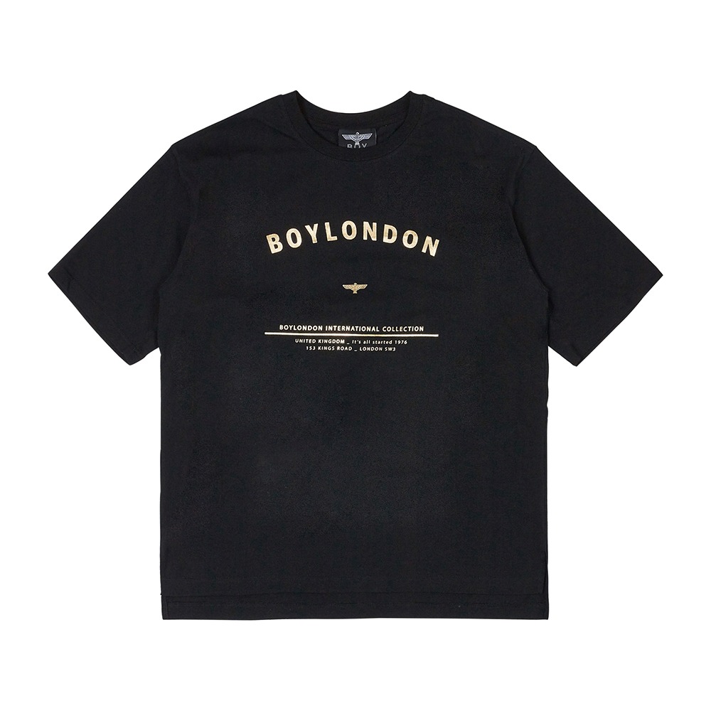 韩国 BOY LONDON 官方网站自主品牌ADDRESS T-SHIRT - BLACK GOLD