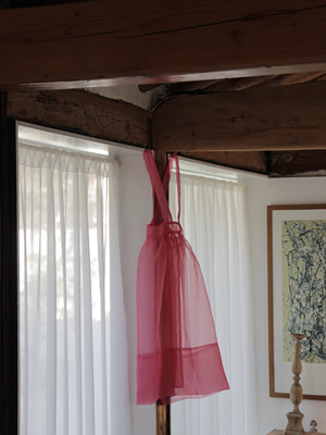 (freckle made♥)sheer apron dress(cream,pink!)