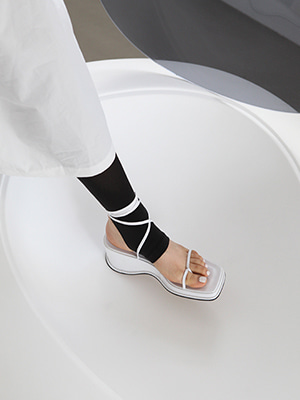 (freckle made♥)tie  leg  chunky  sandals (white,black!)