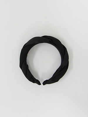 black satin plaited headband