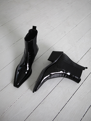 (freckle made♥)pointed chelsea boots ver.enamel