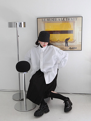 (freckle made♥)oversize strap wrap skirt(black!)