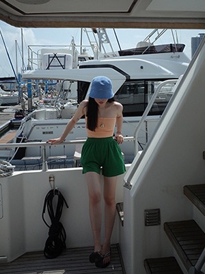 (freckle made♥)terry shorts(green,navy!)