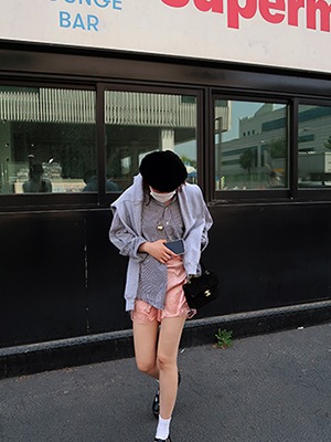 (freckle made♥)silk lace shorts in peach / 2차