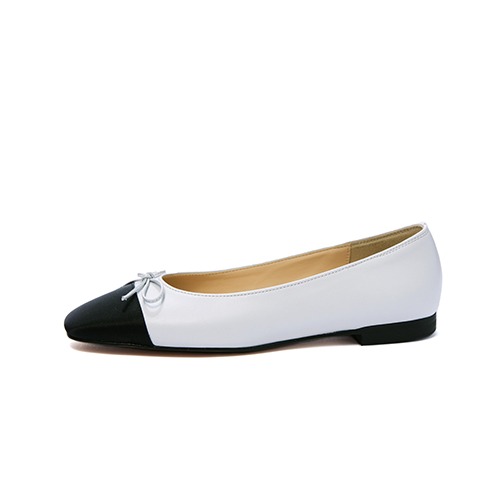 브리아나 Briana Two-tone Combi Flat Shoes_White