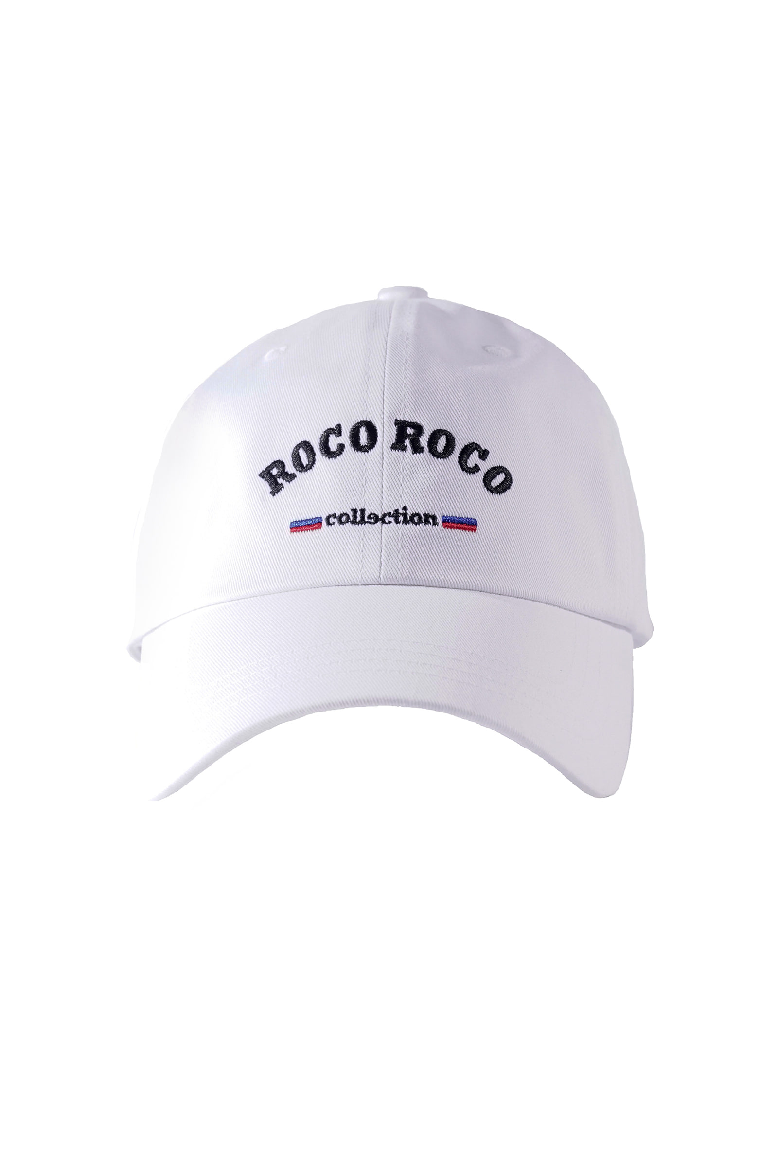 ROCOROCO刺繍ベースボールキャップ(ホワイト)