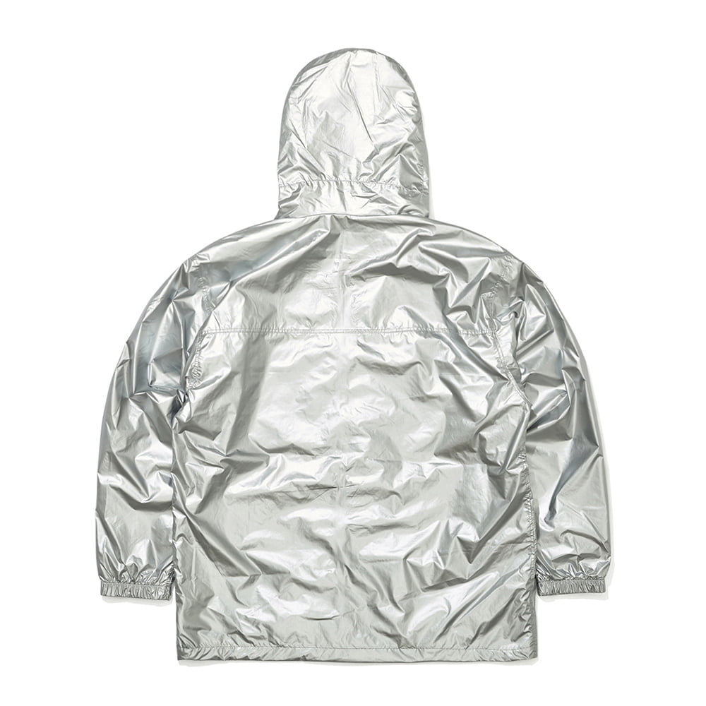 ROUND LINE HOODED JACKET SILVER