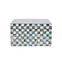 체크 정사각 자개함(소)lacquered check square pearl box(S)