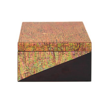 금빛 정사각 자개함(소)lacquered gold square pearl box(S)