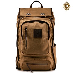 Roll Top Safari Backpack-Brown