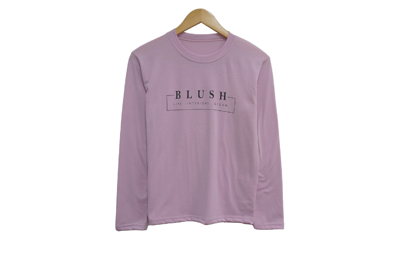 長袖Tシャツ ベビーピンク 商品カラー画像-S1L10