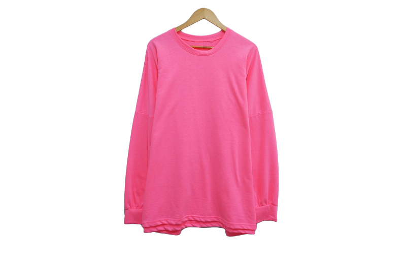긴팔 티셔츠 핑크 색상 이미지-S1L11