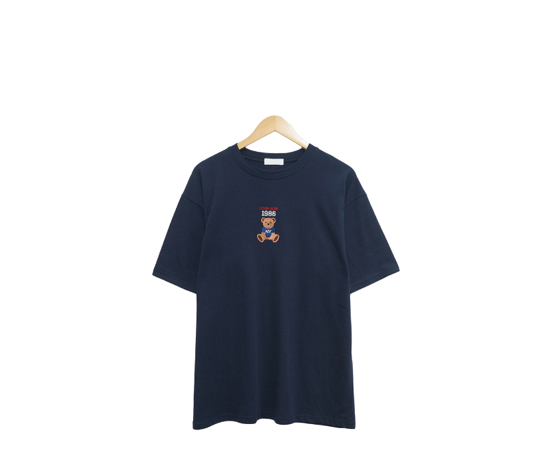 短袖T恤 navy blue 彩色图像-S1L30