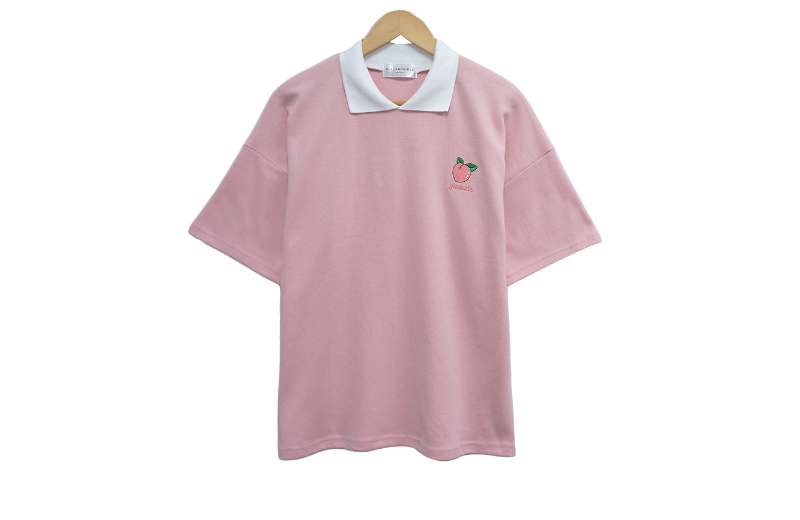 短袖T恤 baby pink 彩色图像-S1L10