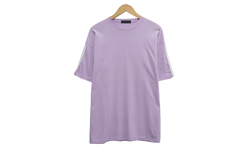 반팔 티셔츠 라벤더 색상 이미지-S1L12