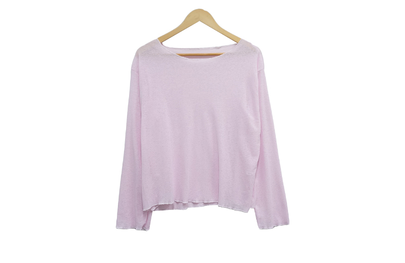 長袖Tシャツ ベビーピンク 商品カラー画像-S1L8