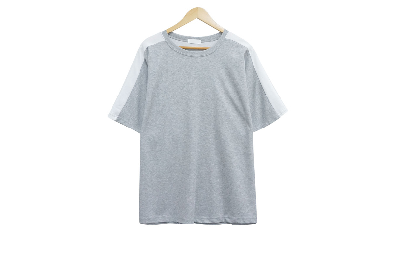 short sleeved tee grey color image-S1L14